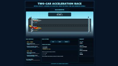 Accelerating Car Race